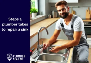 Steps a plumber takes to repair a sink