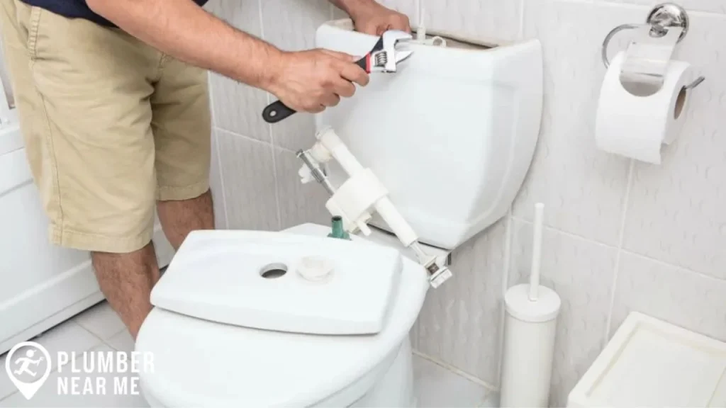 Toilet parts in tank